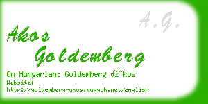 akos goldemberg business card